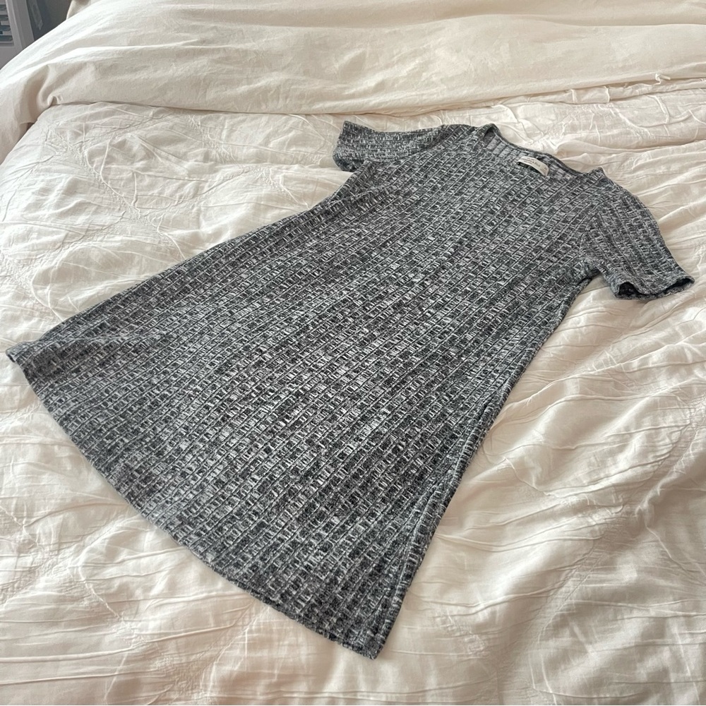 Abercrombie & Fitch T-Shirt Dress Heather Grey Salt and Pepper